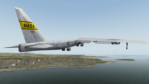 Der Flieger ist schwer und braucht lange, um in die Luft zu kommen.